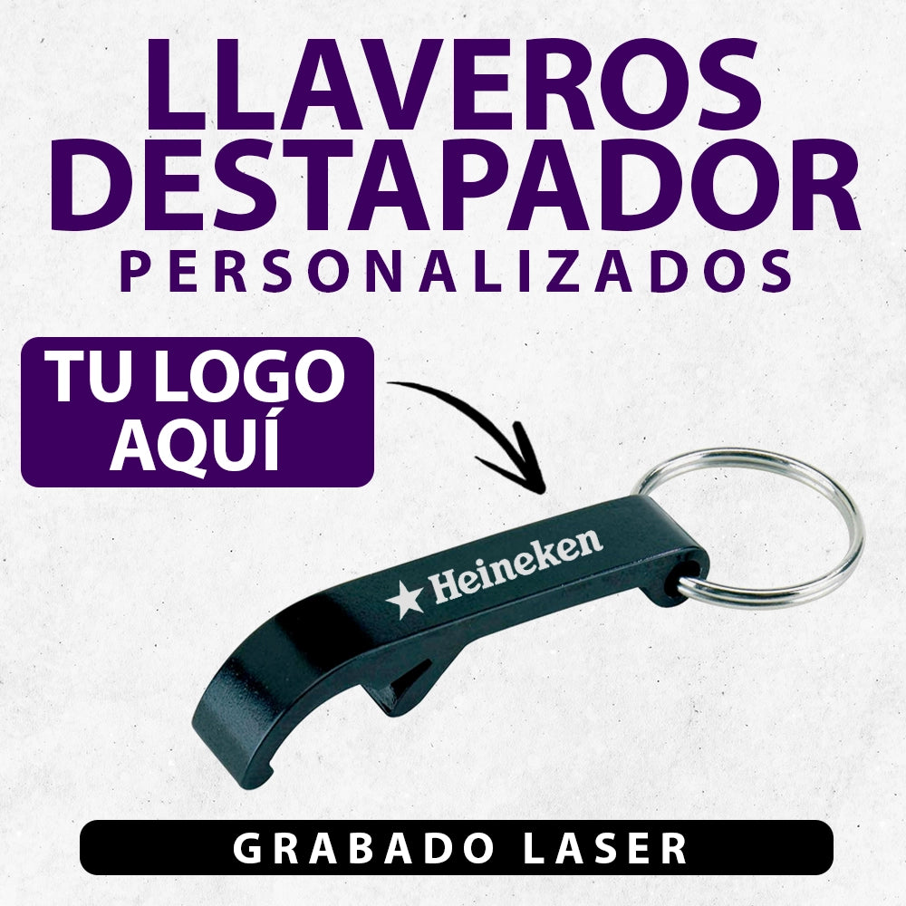 Llavero destapador aluminio