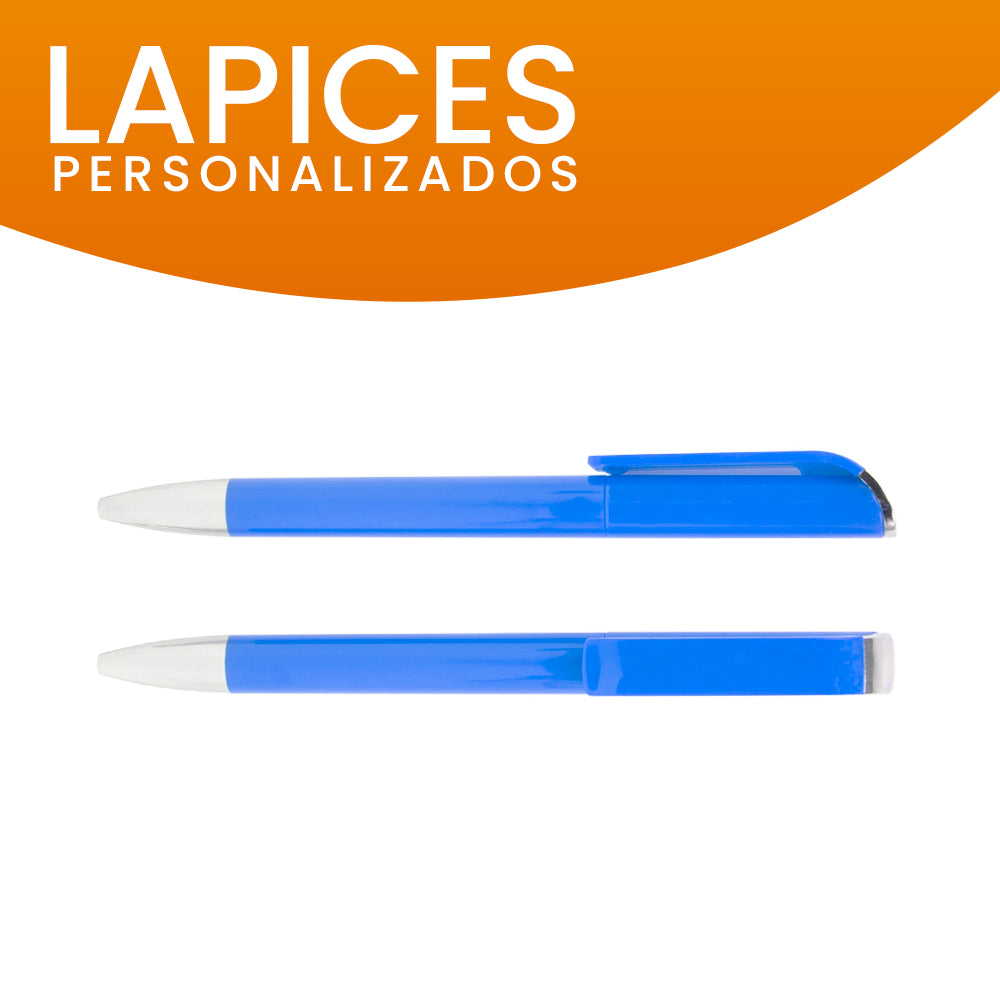 Lápiz Angel color azul personalizado con logo para campañas publicitarias
