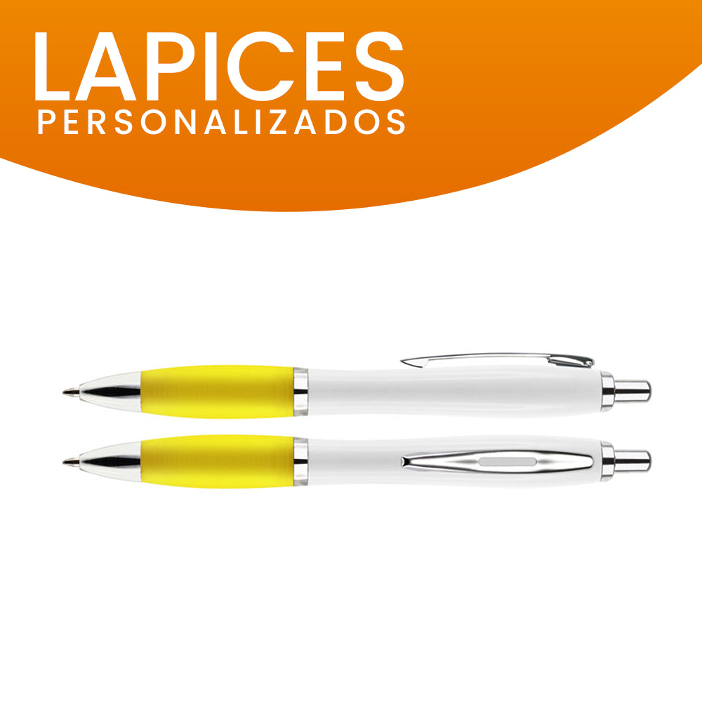 Lápiz Wind Stella color amarillo con logo personalizado para regalos