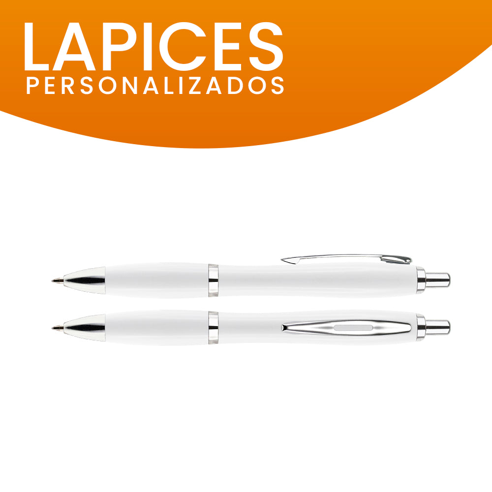 Lápiz Wind Stella color blanco personalizado con logo para regalos corporativos