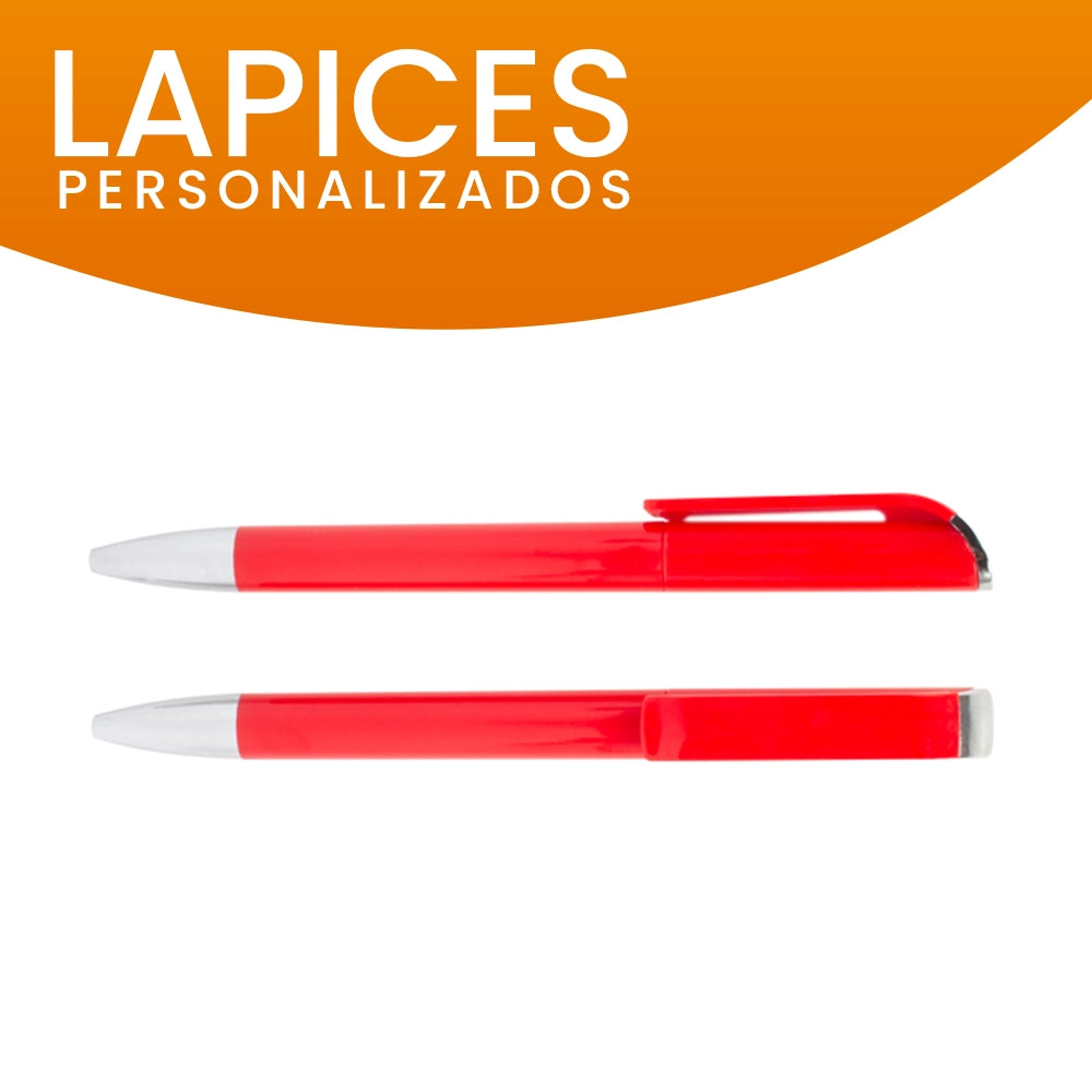 Lápiz Angel color rojo personalizado con logo para eventos y ferias