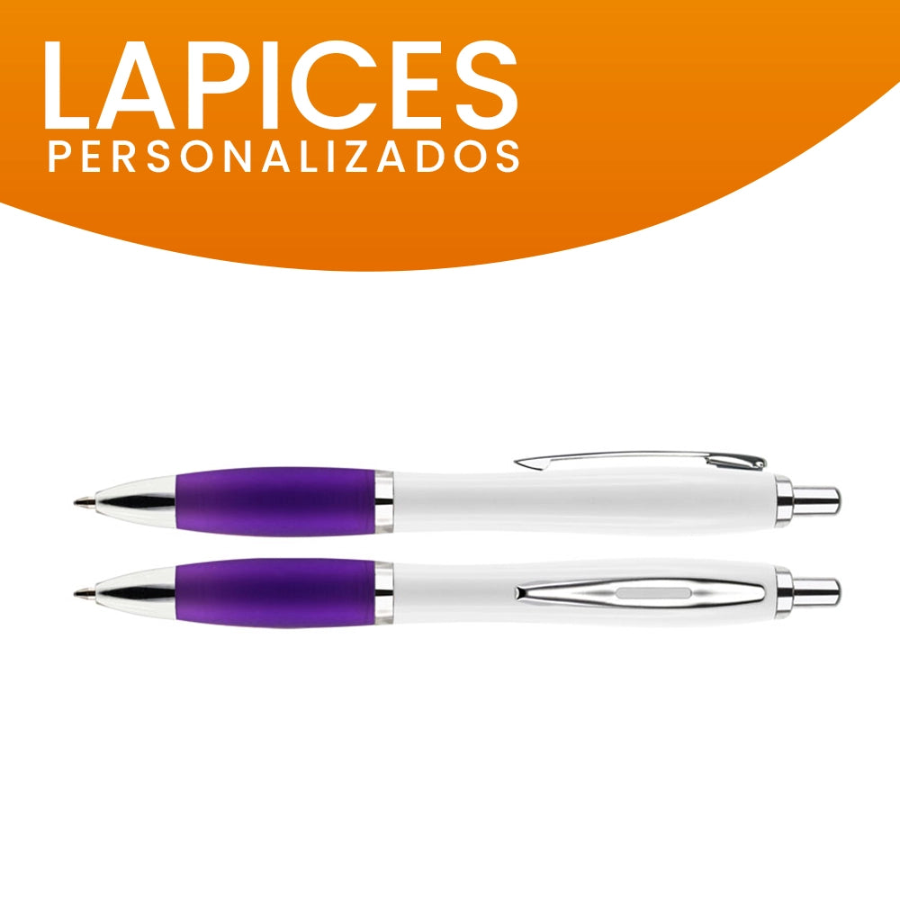 Lápiz Wind Stella color morado personalizado con logo para campañas corporativas