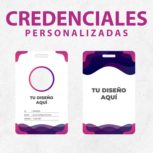 Credenciales personalizadas en PVC con impresión UV, ideales para eventos corporativos y conferencias.