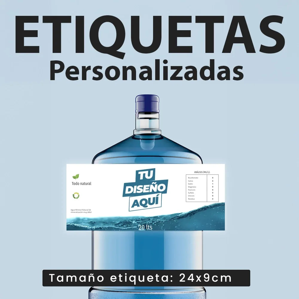 Etiquetas para bidones 20lts - Chilegrafica