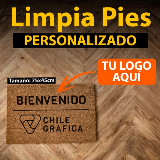 Limpia pies personalizado con diseño y logo, perfecto para regalos corporativos y promociones.