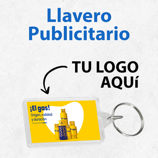  Llavero publicitario personalizado con diseño exclusivo, ideal para promociones y regalos corporativos. 